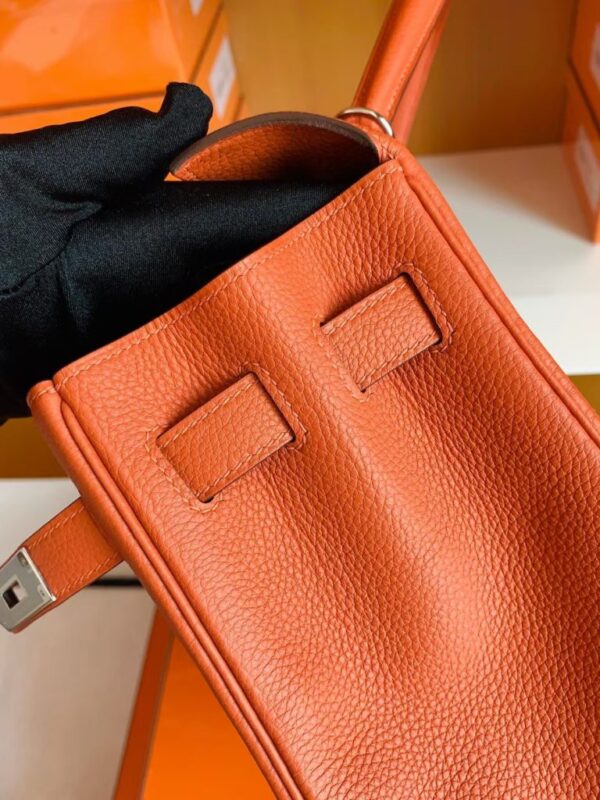 mmexport1676280661119-768x1024-1 Hermes Kelly Togo R1 Pumpkin orange Silver Hardware 32cm Full Handmade