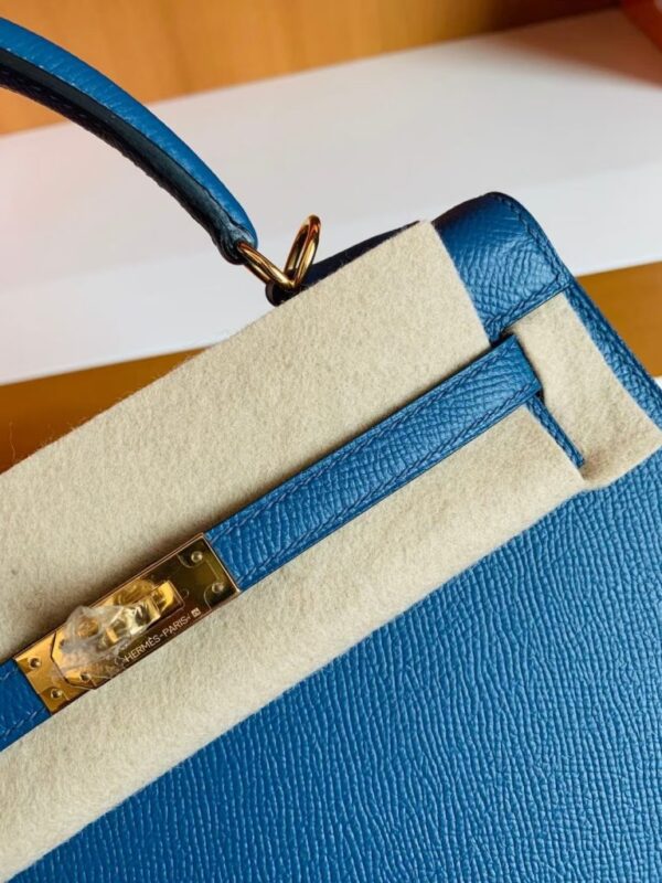mmexport1676280684496-768x1024-1 Hermes Kelly Epsom R2 Blue Agate Silver Hardware 25cm Full Handmade