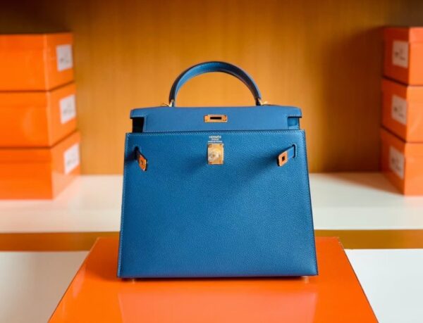 mmexport1676280687185-1024x783-1 Hermes Kelly Epsom R2 Blue Agate Silver Hardware 25cm Full Handmade