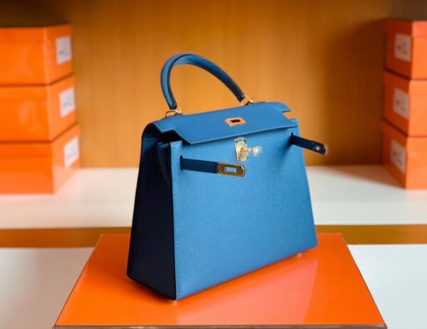 mmexport1676280688555-1024x791-1 Hermes Kelly Epsom R2 Blue Agate Silver Hardware 25cm Full Handmade