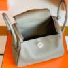 Hermes Lindy TC Leather m8 gris asphalte Silver Hardware 26cm Full Handmade