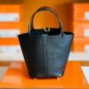 Hermes Picotin lock Touch TC & crocodile Black Gold Hardware 18cm Full Handmade