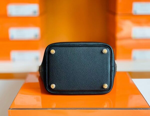 Hermes Picotin lock Touch TC & crocodile Black Gold Hardware 18cm Full Handmade