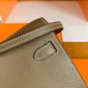 Hermes Kelly to go Woc Epsom Etoupe Grey Silver Hardware 20cm Full Handmade