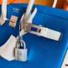 mmexport1676283586177-768x1024-1 Hermes Birkin Chevre Pearl grey & Glaze blue Silver Hardware 25cm Full Handmade
