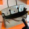 mmexport1677125568189-1024x779-1 Hermes Birkin Shiny Porosus crocodile Griss Silver Hardware 30cm Full Handmade
