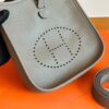 Hermes Mini Evelyne Togo 8F tinware grey Silver Hardware 16cm Full Handmade