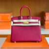 Hermes Birkin Togo K1 garnet red Gold Hardware 25cm Full Handmade