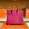 Hermes Birkin Togo K1 garnet red Gold Hardware 25cm Full Handmade