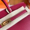 Hermes Birkin Togo K1 garnet red Gold Hardware 25cm Full Handmade