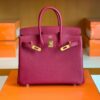Hermes Birkin Togo K1 garnet red Gold Hardware 25cm Full Handmade