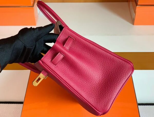 Hermes Birkin Togo K1 garnet red Gold Hardware 25cm Full Handmade