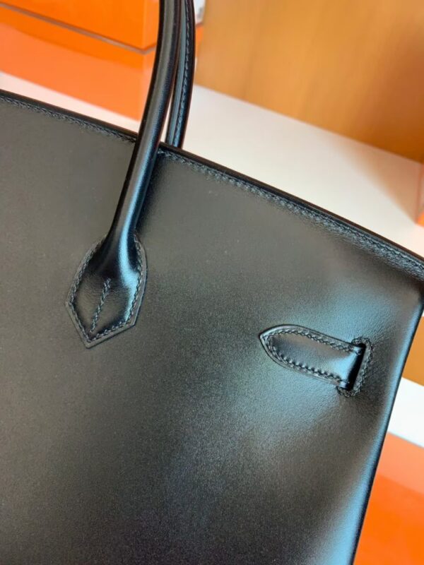 Hermes Birkin Box so Black Silver Hardware 40cm Full Handmade