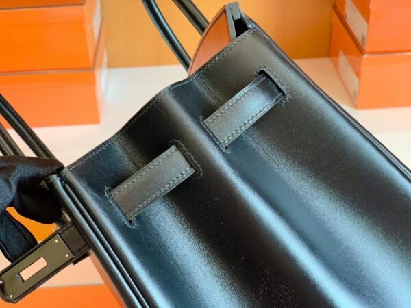 Hermes Birkin Box so Black Silver Hardware 40cm Full Handmade