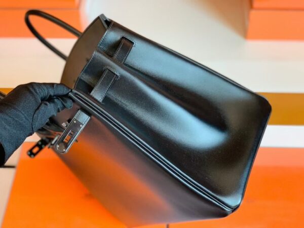 Hermes Birkin Box so Black Silver Hardware 40cm Full Handmade