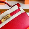 mmexport1677127377928-768x1024-1 Hermes Mini Kelly Epsom Bright Red Gold Hardware 19cm Full Handmade
