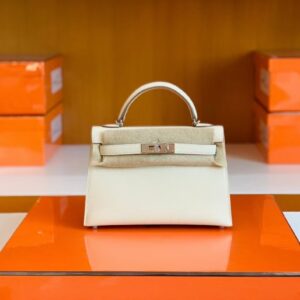 mmexport1678094172942-1024x793-1 Hermes Mini Kelly II Sellier Epsom ck10 craie white Silver Hardware 19cm Full Handmade
