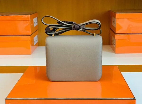 Hermes Constance Epsom M8 Griss Asphalte Gold Hardware 18cm Full Handmade