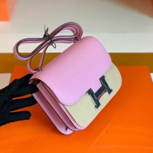 Hermes Constance Epsom X9 mallow purple Silver Hardware 18cm Full Handmade