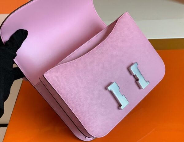 Hermes Constance Epsom X9 mallow purple Silver Hardware 18cm Full Handmade