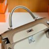 Hermes Kelly swift Etoupe Grey & Trench Grey Silver Hardware 32cm Full Handmade