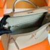 Hermes Kelly swift Etoupe Grey & Trench Grey Silver Hardware 32cm Full Handmade