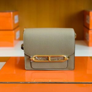 Hermes Roulis Evercolor S2 Trench Grey Gold Hardware 18cm Full Handmade