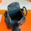 Hermes Mini Lindy TC Leather Black Gold Hardware 19cm Full Handmade