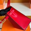 Hermes Kelly Epsom Leather Q5 Bright Red Gold Hardware 28cm Full Handmade
