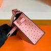 mmexport1679967200107-1024x783-1 Hermes Mini Kelly Pochette Ostrich Leather CK94 sakura pink Silver Hardware 22cm Full Handmade
