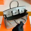 Hermes Birkin Shiny Niloticus crocodile turtledove grey Gold Hardware 25cm Full Handmade