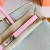 Hermes Birkin Togo & Swift Pearl grey & 3Q Pink Silver Hardware 25cm Full Handmade