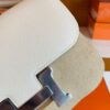 Hermes Constance Epsom Creamy White Silver Hardware 18cm Full Handmade