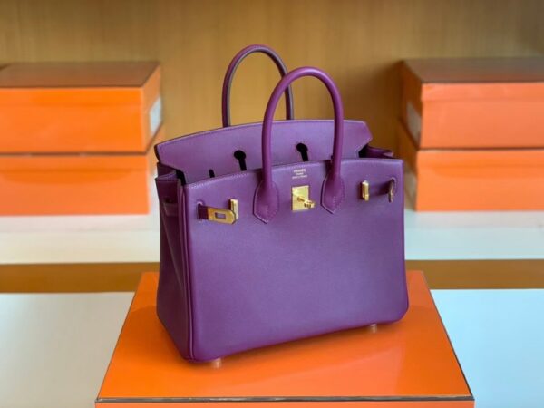 Hermes Birkin Swift actiniae purple Gold Hardware 25cm Full Handmade