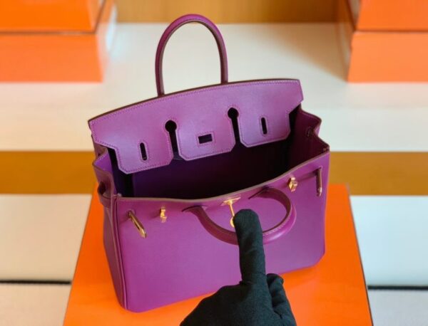 Hermes Birkin Swift actiniae purple Gold Hardware 25cm Full Handmade
