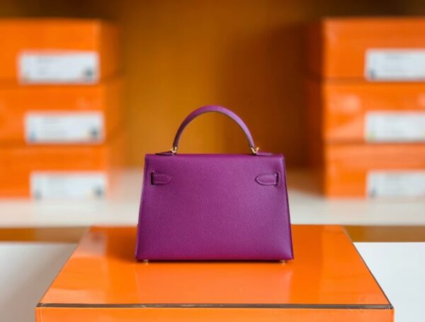 Hermes Mini Kelly Epsom P9 actiniae purple Gold Hardware 19cm Full Handmade