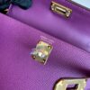 Hermes Mini Kelly Epsom P9 actiniae purple Gold Hardware 19cm Full Handmade