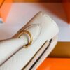 Hermes Kelly Epsom Creamy White & s2 Trench Grey Gold Hardware 25cm Full Handmade