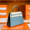 mmexport1686297600589-1024x783-1 Hermes Kelly Epsom 63 Almond green Silver Hardware 25cm Full Handmade