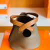 Hermes Picotin Togo CK18 Etoupe Grey & CK37 Golden Brown Gold Hardware 18cm Full Handmade