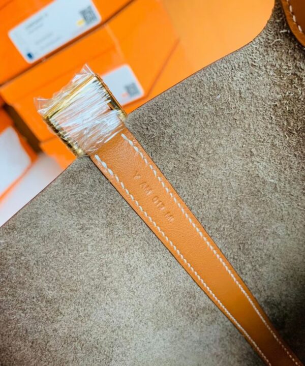 Hermes Picotin Togo CK18 Etoupe Grey & CK37 Golden Brown Gold Hardware 18cm Full Handmade