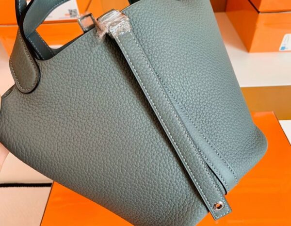 Hermes Picotin TC 63 Almond green Silver Hardware 18cm Full Handmade