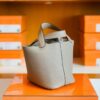 Hermes Picotin Togo m8 Griss Asphalte Silver Hardware 18cm Full Handmade