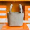 Hermes Picotin Togo m8 Griss Asphalte Silver Hardware 18cm Full Handmade