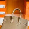 Hermes Birkin Togo CK18 Etoupe Grey Silver Hardware 25cm Full Handmade