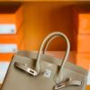 Hermes Birkin Togo CK18 Etoupe Grey Silver Hardware 25cm Full Handmade