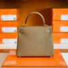 Hermes Kelly Togo CK18 Etoupe Grey Gold Hardware 25cm Full Handmade