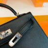 mmexport1686298844841-887x1024-1 Hermes Mini Kelly Epsom CK89 Black Silver Hardware 19cm Full Handmade