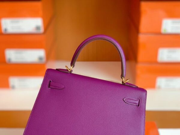 Hermes Kelly Epsom p9 actiniae purple Gold Hardware 25cm Full Handmade