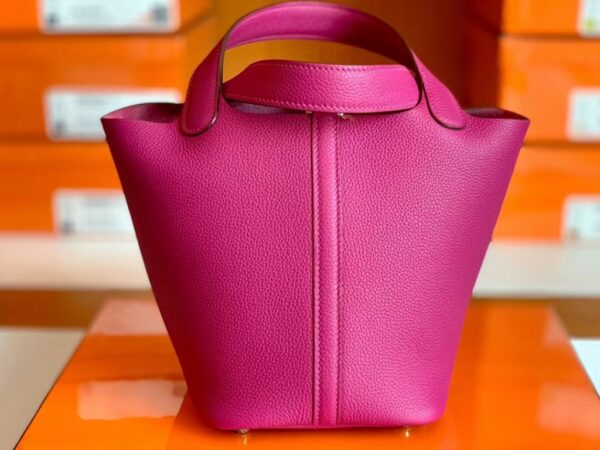 Hermes Picotin TC L3 Rose purple Gold Hardware 18cm Full Handmade